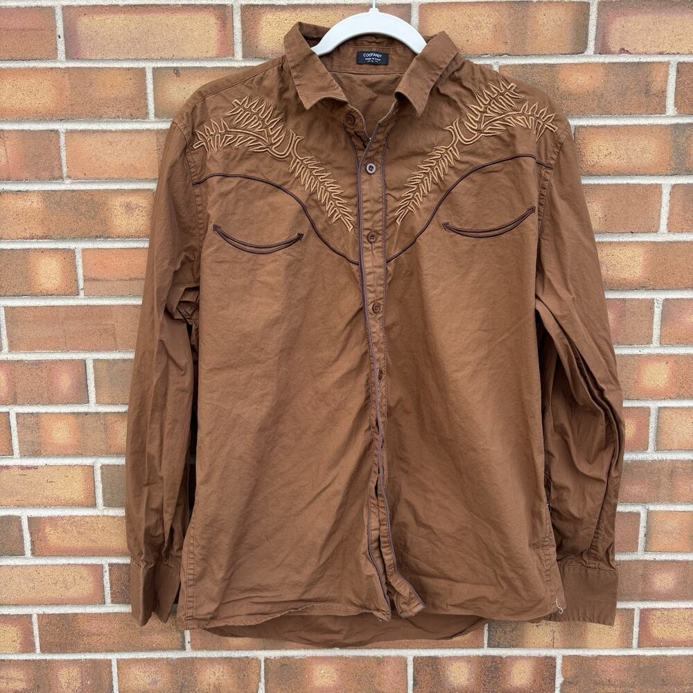 Coofandy Western Shirt Mens Large Cowboy Long Sleeve Lightweight Slim Fit Rodeo